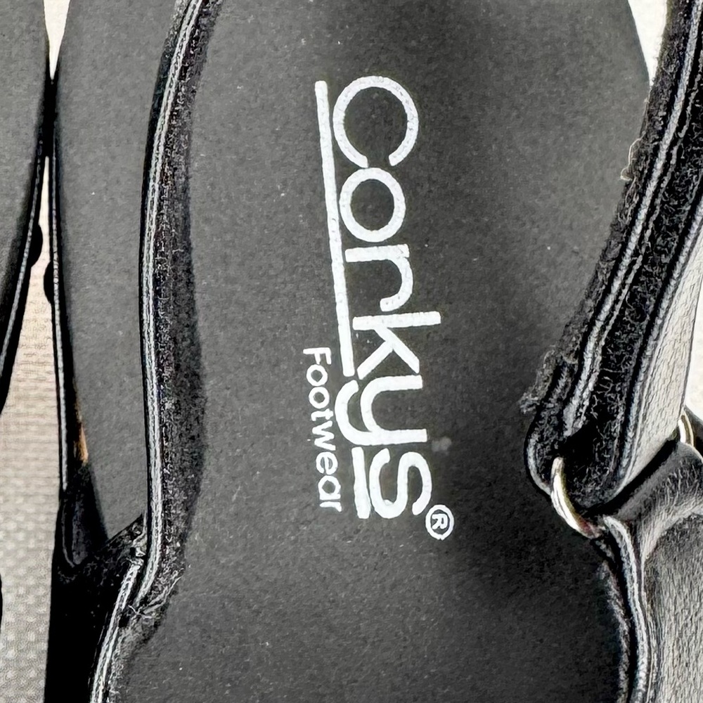 NEW Corkys women's size 8 Make Em Blush black platform comfort clog sandals - Picture 6 of 7